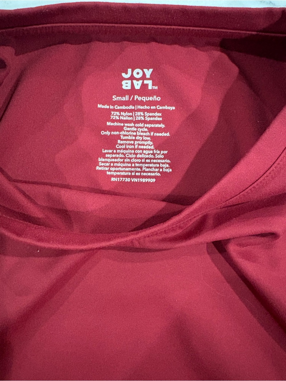 JoyLab Burgundy Red Two-Piece Set -Crop Top(SMALL) & Flared Leggings(X-SMALL) - Picture 9 of 16